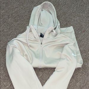 Cream Nike hoodie